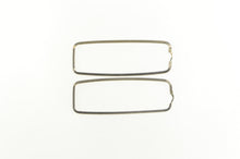 Load image into Gallery viewer, Sterling Silver 76.2mm Squared Oval Statement Hoop Earrings