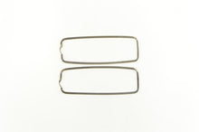 Load image into Gallery viewer, Sterling Silver 76.2mm Squared Oval Statement Hoop Earrings