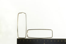 Load image into Gallery viewer, Sterling Silver 76.2mm Squared Oval Statement Hoop Earrings