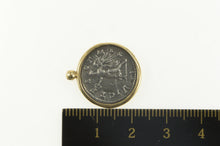Load image into Gallery viewer, 18K Ancient Roman Coin Inset Statement Pendant Yellow Gold