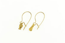 Load image into Gallery viewer, 14K Textured Nugget Raw Cluster Dangle Earrings Yellow Gold