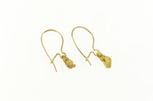 Load image into Gallery viewer, 14K Textured Nugget Raw Cluster Dangle Earrings Yellow Gold
