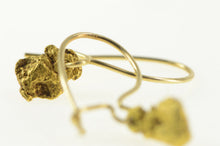 Load image into Gallery viewer, 14K Textured Nugget Raw Cluster Dangle Earrings Yellow Gold