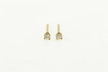 Load image into Gallery viewer, 14K Diamond Classic Simple Solitaire Stud Earrings Yellow Gold