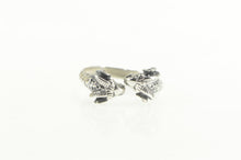 Load image into Gallery viewer, Sterling Silver Ram Head Aries Astrology Sign Wrap Ring