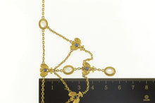 Load image into Gallery viewer, 14K Moonstone Sapphire Angel Wing Lavalier Necklace 16&quot; Yellow Gold