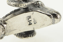 Load image into Gallery viewer, Sterling Silver Elaborate Rams Head Aries Astrology Sign Bracelet 6.5&quot;