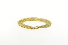 Load image into Gallery viewer, Sterling Silver Woven Textured Elaborate Chain Retro Charm Bracelet 7.5&quot;