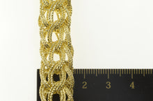 Load image into Gallery viewer, Sterling Silver Woven Textured Elaborate Chain Retro Charm Bracelet 7.5&quot;