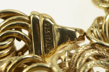 Load image into Gallery viewer, Sterling Silver Retro Spiral Twist Knot Textured Chain Bracelet 6.75&quot;