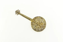 Load image into Gallery viewer, Sterling Silver Ornate Filigree Domra Russian String Instrument Pin/Brooch