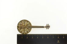 Load image into Gallery viewer, Sterling Silver Ornate Filigree Domra Russian String Instrument Pin/Brooch