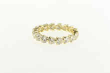 Load image into Gallery viewer, 14K Heart CZ Eternity Anniversary Stackable Band Ring Yellow Gold