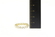 Load image into Gallery viewer, 14K Heart CZ Eternity Anniversary Stackable Band Ring Yellow Gold