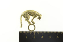 Load image into Gallery viewer, 14K Leopard Walking On Circle Circus Statement Pendant/Pin Yellow Gold