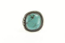 Load image into Gallery viewer, Sterling Silver Native American Ornate Turquoise Navajo Ring