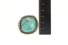 Load image into Gallery viewer, Sterling Silver Native American Ornate Turquoise Navajo Ring