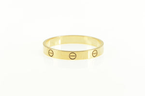 18K Cartier Love Designer Mens Band Ring Yellow Gold