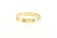 Load image into Gallery viewer, 18K Cartier Love Designer Mens Band Ring Yellow Gold