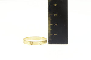 18K Cartier Love Designer Mens Band Ring Yellow Gold