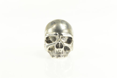 Sterling Silver 3D Skull Ornate Design Biker Punk Ring