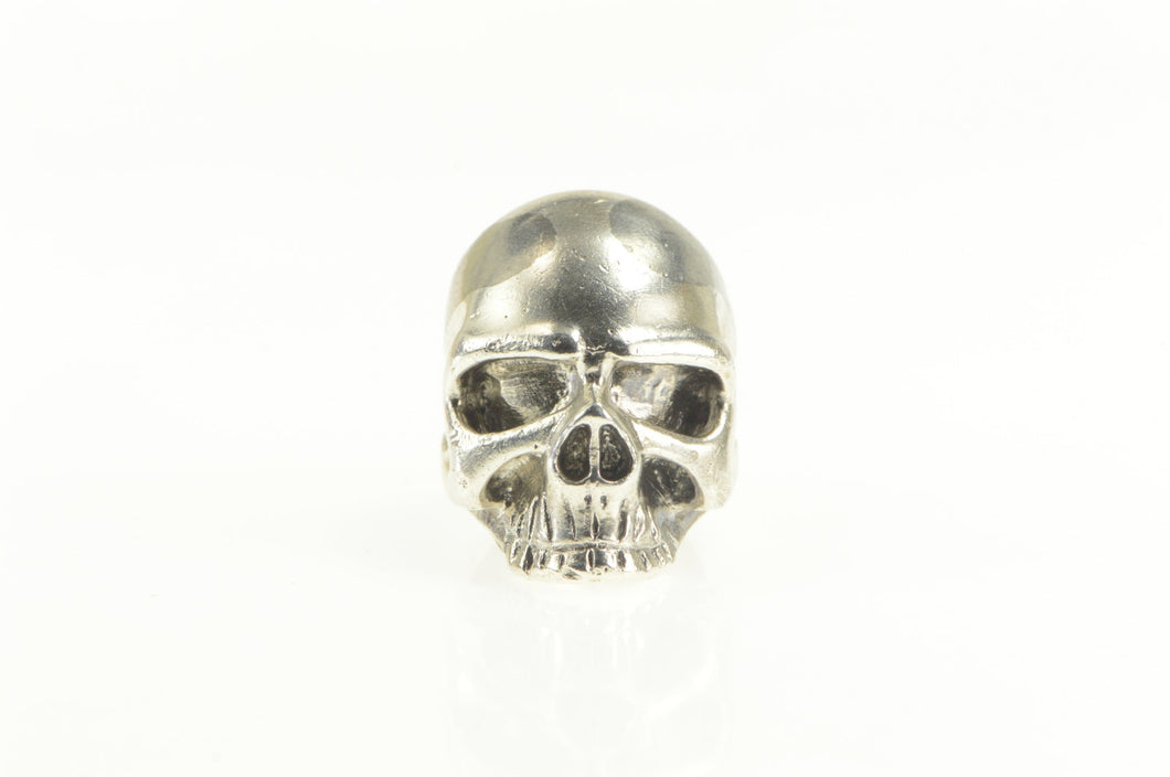 Sterling Silver 3D Skull Ornate Design Biker Punk Ring