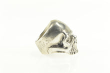 Load image into Gallery viewer, Sterling Silver 3D Skull Ornate Design Biker Punk Ring