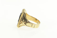 Load image into Gallery viewer, 10K Art Deco C E Monogram Black Onyx Initial Ring Yellow Gold