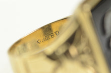 Load image into Gallery viewer, 10K Art Deco C E Monogram Black Onyx Initial Ring Yellow Gold