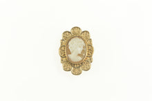 Load image into Gallery viewer, 10K Carved Shell Cameo Slide Bracelet Charm/Pendant Yellow Gold