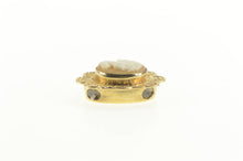 Load image into Gallery viewer, 10K Carved Shell Cameo Slide Bracelet Charm/Pendant Yellow Gold