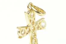 Load image into Gallery viewer, 14K Channel Inset Cross Christian Faith Symbol Pendant Yellow Gold