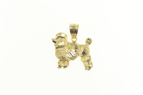 10K Diamond Cut Toy Poodle Dog Breed Charm/Pendant Yellow Gold