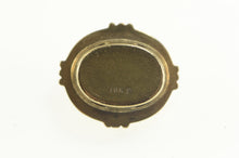 Load image into Gallery viewer, 14K Oval Amethyst Ornate Slide Bracelet Charm/Pendant Yellow Gold