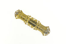 Load image into Gallery viewer, Base Metal Victorian Flower Seed Pearl Elaborate Bar Pin/Brooch