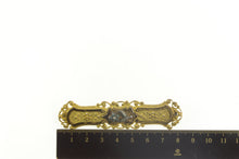 Load image into Gallery viewer, Base Metal Victorian Flower Seed Pearl Elaborate Bar Pin/Brooch