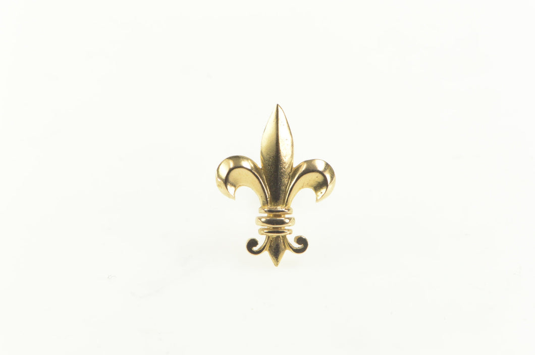 14K Fleur De Lis Symbol Lapel Pin/Brooch Yellow Gold