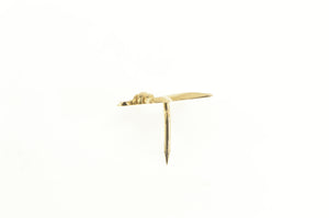 14K Fleur De Lis Symbol Lapel Pin/Brooch Yellow Gold