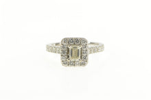 Load image into Gallery viewer, 14K 0.88 Ctw VVS Emerald Diamond Halo Engagement Ring White Gold