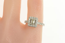 Load image into Gallery viewer, 14K 0.88 Ctw VVS Emerald Diamond Halo Engagement Ring White Gold