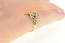 Load image into Gallery viewer, 9K Irish Claddagh Traditional Celtic Loyalty Ring Yellow Gold