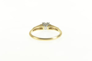 14K 0.30 Ctw 1940's Diamond Classic Engagement Ring Yellow Gold