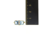 Load image into Gallery viewer, 14K Art Deco Princess Cut Syn. Blue Topaz Diamond Ring Yellow Gold