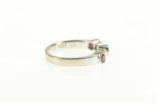 Load image into Gallery viewer, 14K Natural Ruby Diamond Accent Wedding Band Ring White Gold