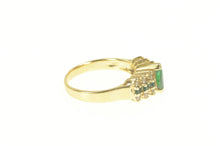 Load image into Gallery viewer, 14K Marquise Emerald Diamond Engagement Ring Yellow Gold