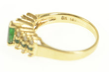 Load image into Gallery viewer, 14K Marquise Emerald Diamond Engagement Ring Yellow Gold