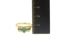 Load image into Gallery viewer, 14K Marquise Emerald Diamond Engagement Ring Yellow Gold