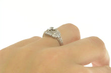 Load image into Gallery viewer, Platinum 0.39 Ctw Art Deco Diamond 6.0mm Engagement Ring