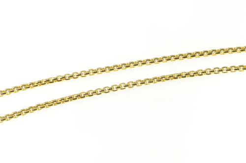 18K FOPE Designer Rounded Box Chain Long Necklace 24