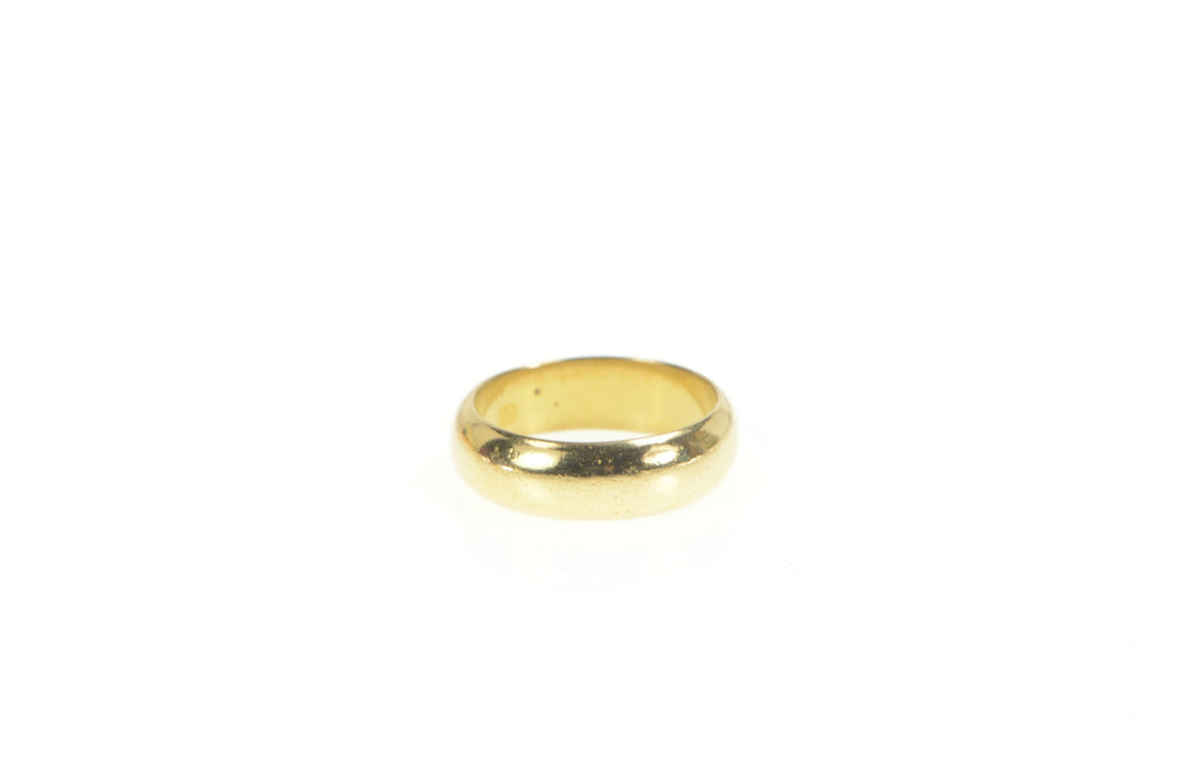 18K 4.0mm Classic Rounded Baby Child's Band Ring Yellow Gold